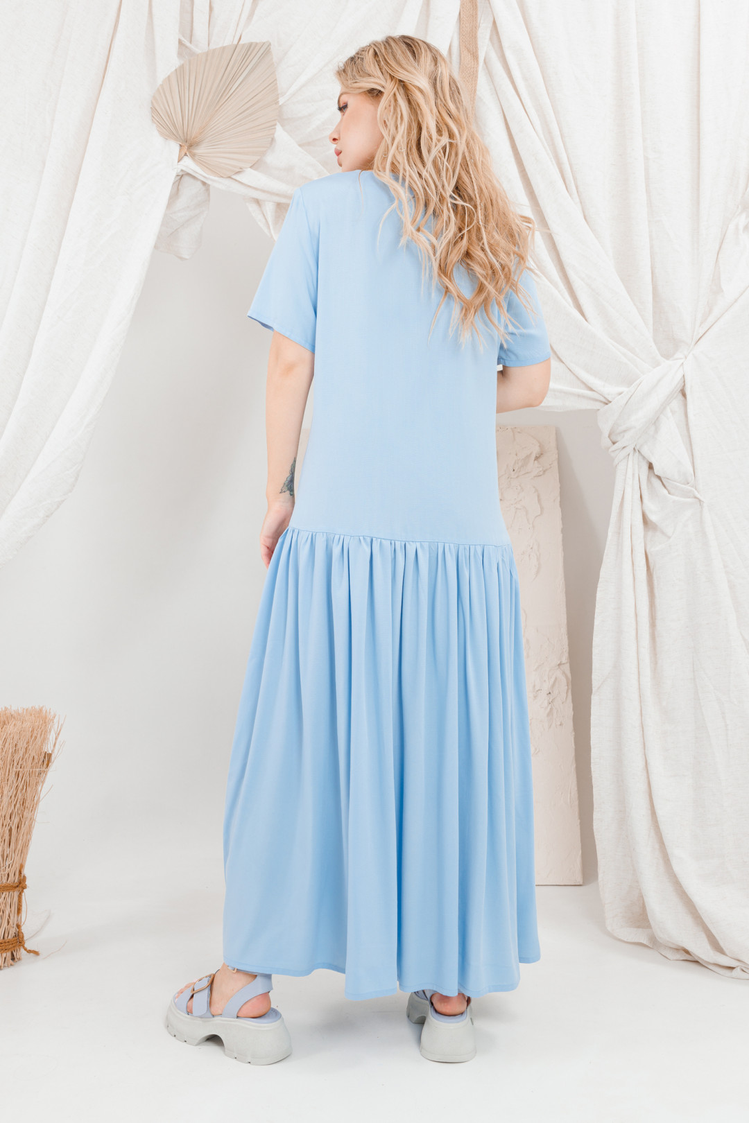 Платье Amori 9652 небесный - фото 2